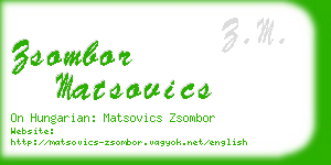 zsombor matsovics business card